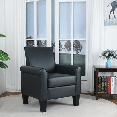 Alrun Upholstered 29" Wide Faux Leather Armchair