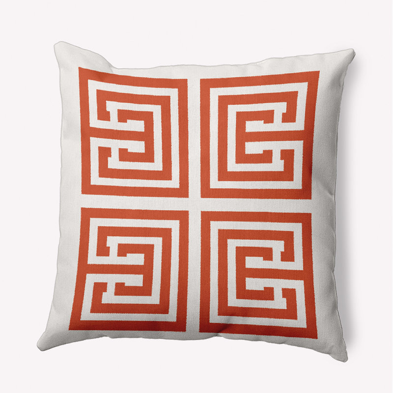 Nantucket Geometric Outdoor Reversible Throw Pillow