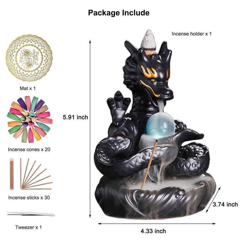 Cascade d'encens en forme de dragon