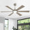 Lames de couleur 60 "à 6 vitesses avec ventilateur de plafond à DEL 60" à double face en argent et bois flottant 60 "
