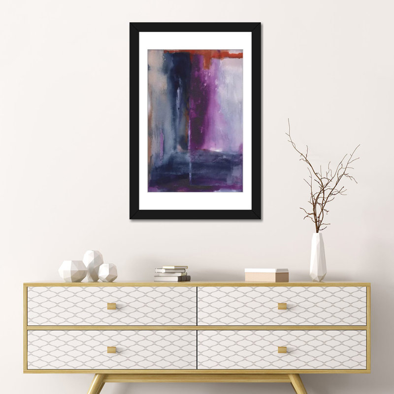 Amidst, reproduction d'art sur toile tendue, Papier beaux-arts encadré noir, Blanc, H 32 po x l 24 po x P 1 po