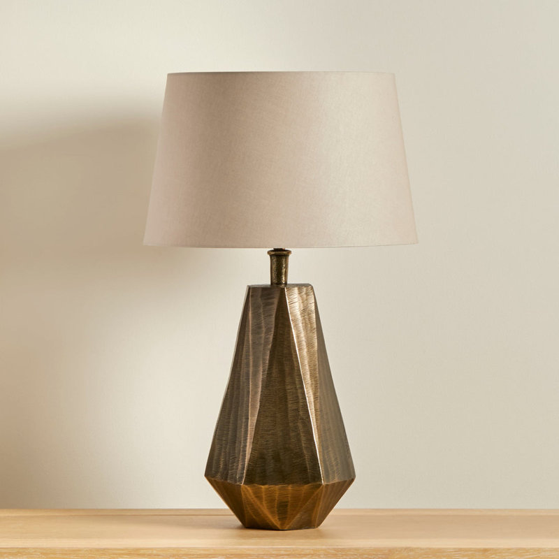 Allonzo Metal Table Lamp, Taupe