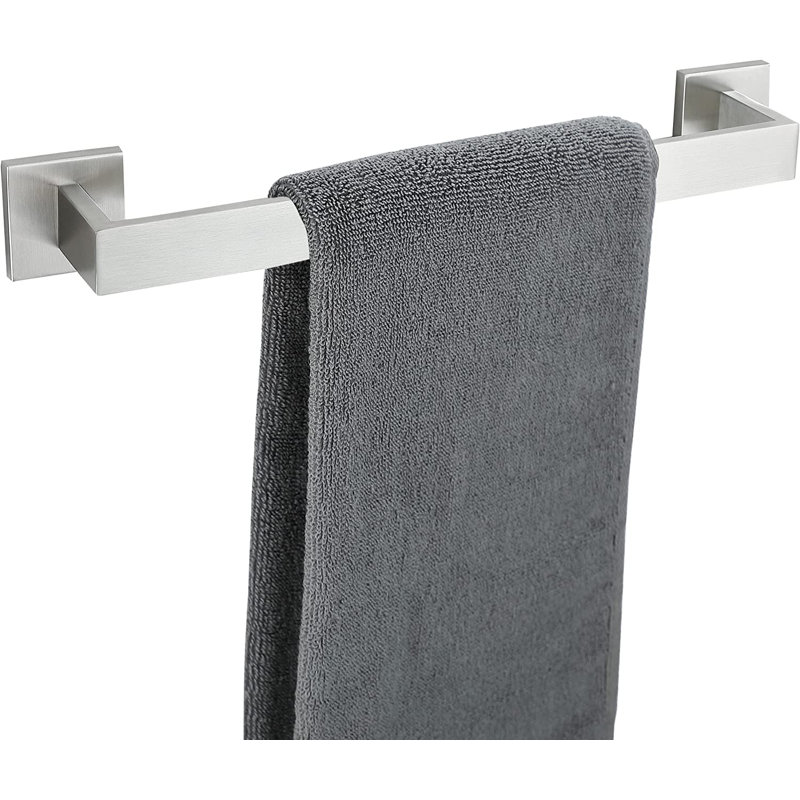 Porte-serviettes mural 17,52 po, L 17,51 po x l 3,15 po x P 2,17 po, Nickel brossé