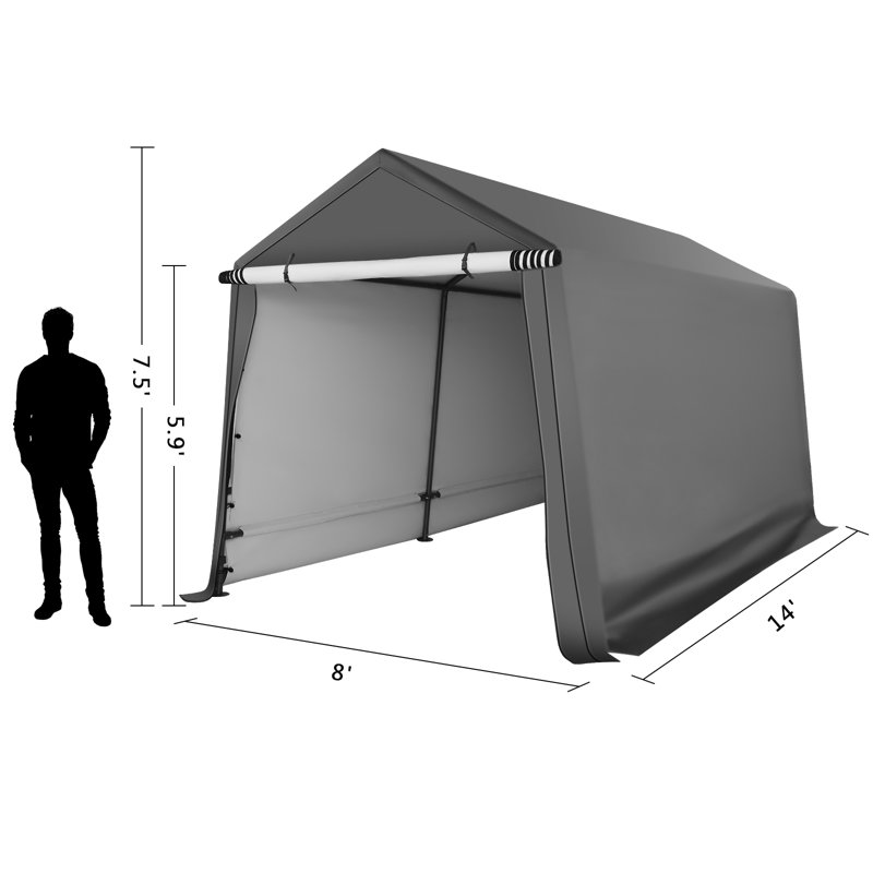 8 Ft. W x 14 Ft. D Steel Party Tent Canopy