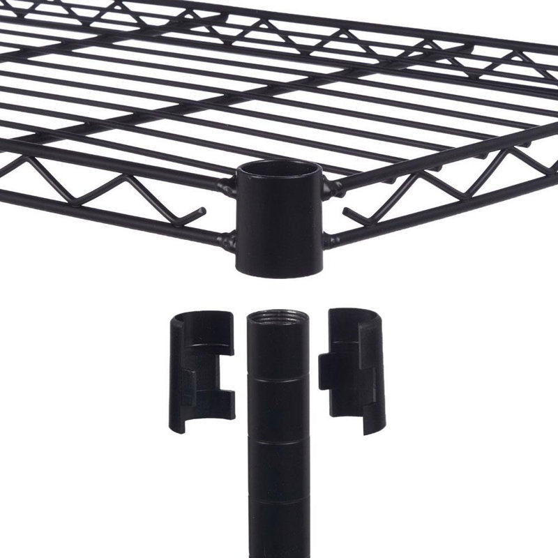 Étagère à 5 niveaux H 70,87 po x l 35,43 po x P 13,78 po Iberia, Noir