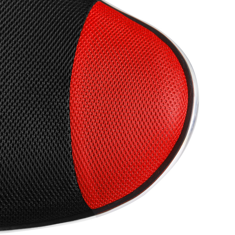 Aldous 360° Swivel Writing Office Task Chair with Mesh Back and Adjustable Height, Black/Red