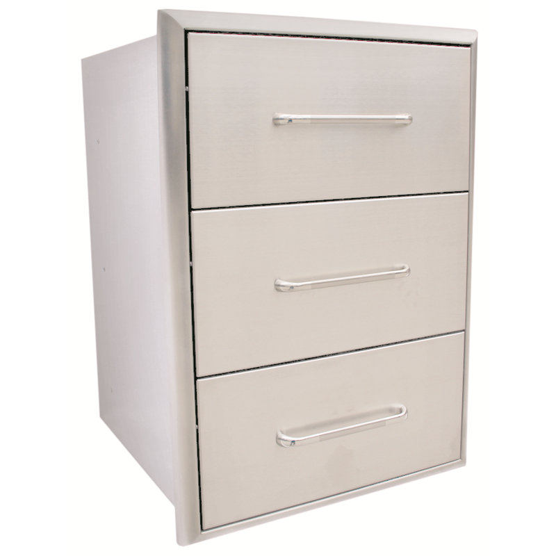 SABER® Stainless Steel 3-Drawer Cabinet
