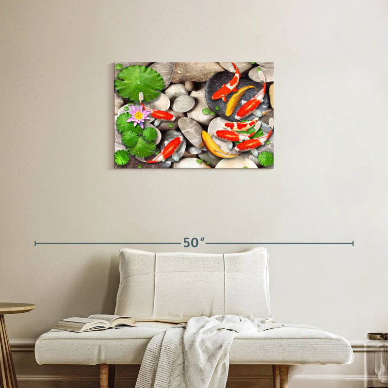 Pond With Koi, 20" H x 30" W