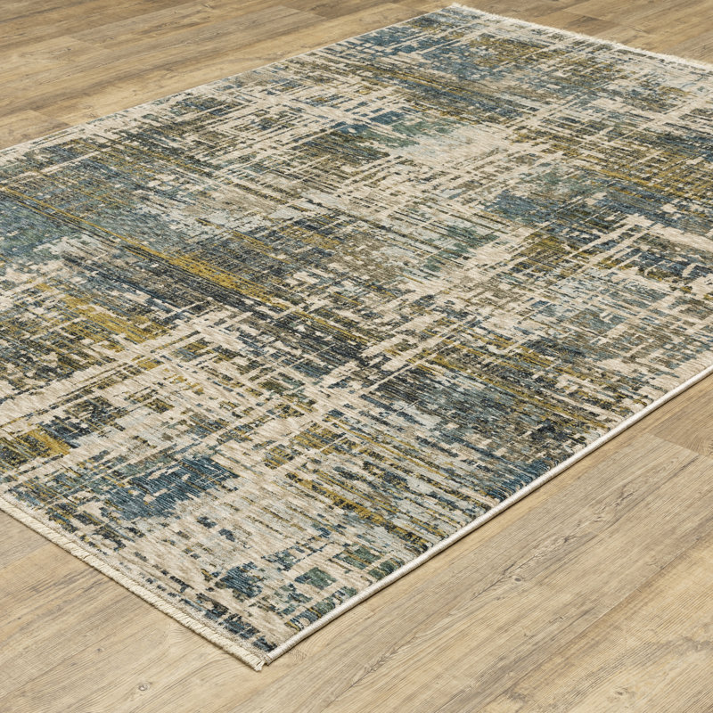 Tahli Abstract Indoor Rug, Rectangle 3'3" x 5'