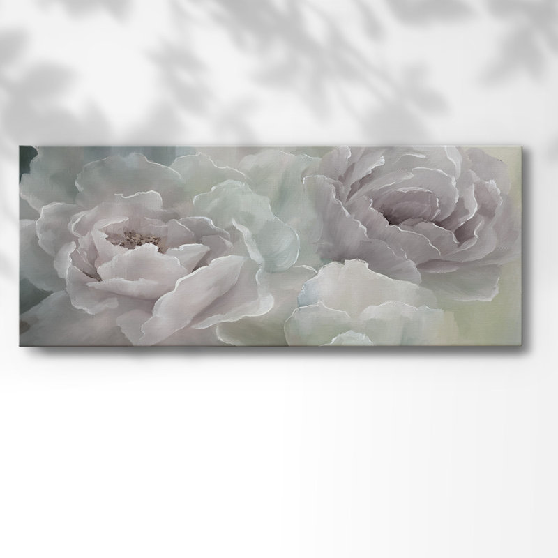 Pivoine dentelle, H 12 po x l 30 po x P 1,5 po