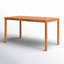 Table de salle à manger d'extérieur 57 po en bois d'acacia avec trou pour parasol