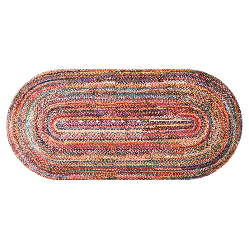 Tapis rond lavable moyen Lancaster, L 28 po x L 59 po, Rouge