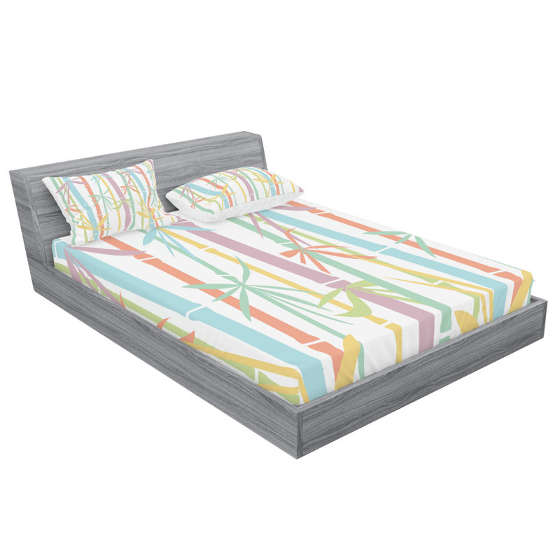 Microfiber Sheet Set, Queen Sheet Set with Fitted Sheet