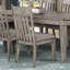 Chaise d'appoint à dossier en lattes de bois gris Farrand