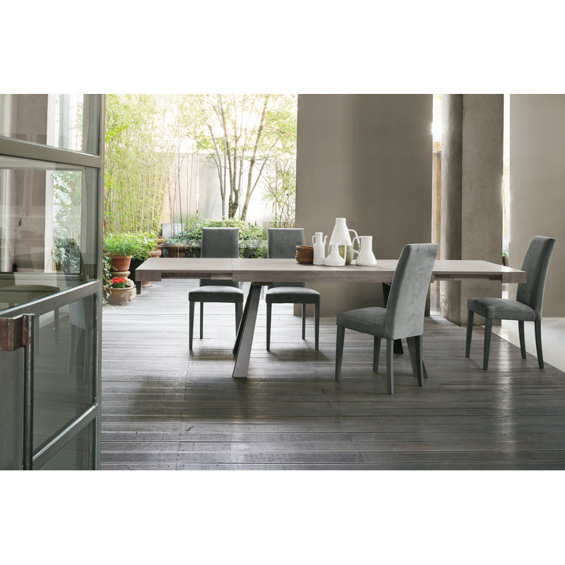 Keim Metal Base Dining Table, Wood, Graphite