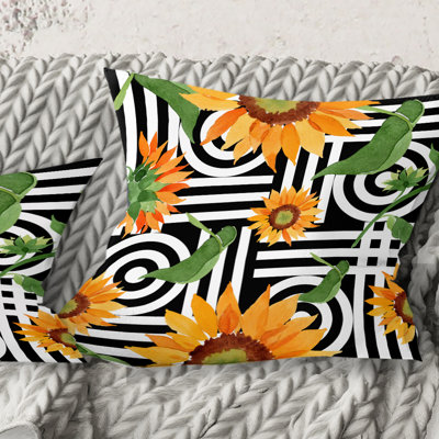 Coussin Retro Floral Botanical II - Mid-Century