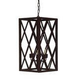 Ephesus 6 - Light Candle Style Square Chandelier