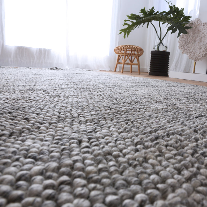 Karma Area Rug in Charcoal, Rectangle 9'10" x 13'1"