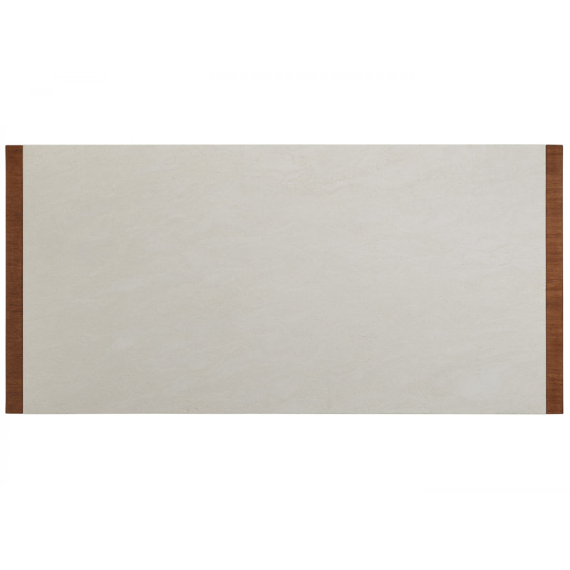 Sierra Tan Sundrenched 60'' Hickory & Marble Rectangular Coffee Table