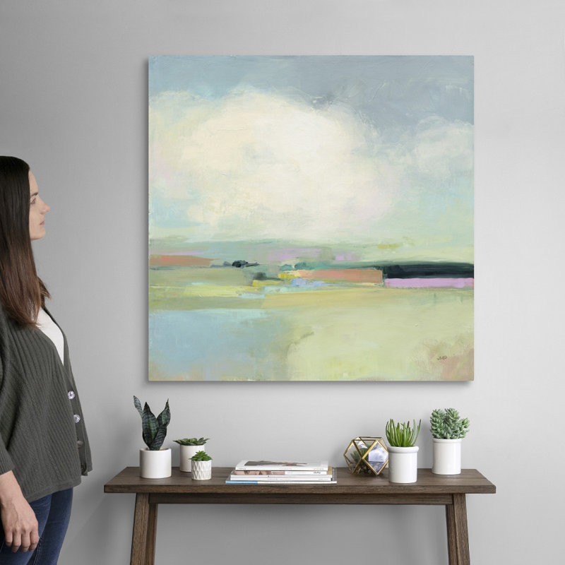 Colorful Horizon I by Julia Purinton - Painting Print on Canvas, 36" H x 36" W x 1.25" D, Wrapped Canvas