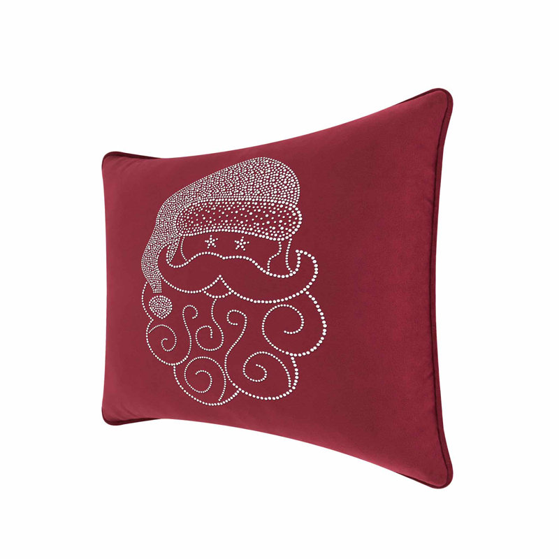 Coussin Sparkles Home Conception de Noël des Fêtes | Insertion de plumes | Lavable à la machine, Velours bourgogne