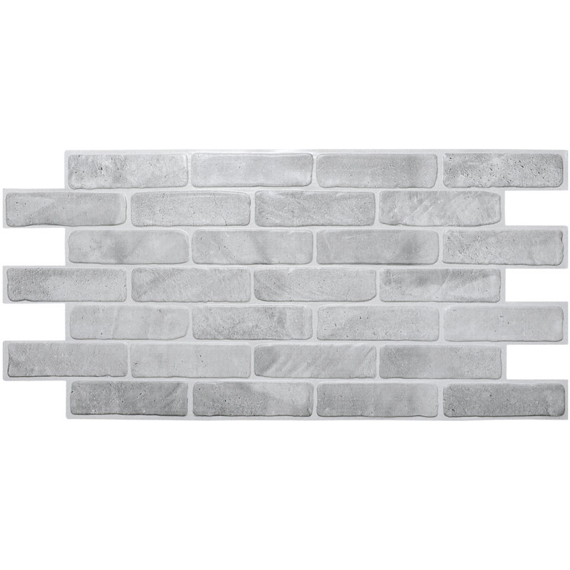 Panneau mural en vinyle 38 po x 19 po Falkirk, Gris
