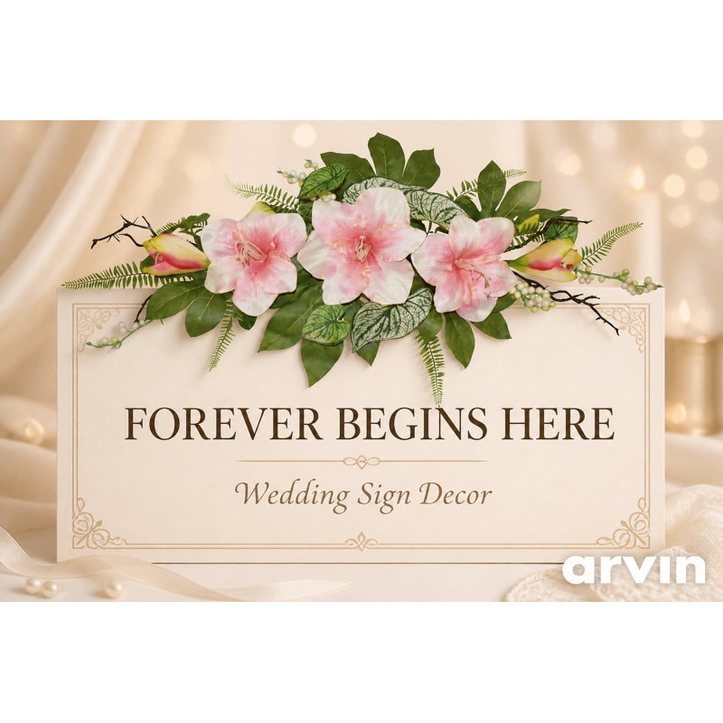 Ornement 32 po Amaryllis rose