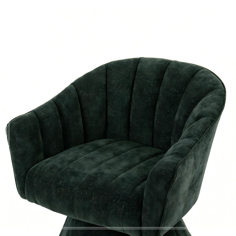 Chaise d'appoint pivotante avec base robuste, Vert