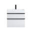 Meuble-lavabo mural VELA 24 po avec lavabo en acrylique intégré, 2 tiroirs à fermeture en douceur, armoire flottante pré-assemblée-121897194