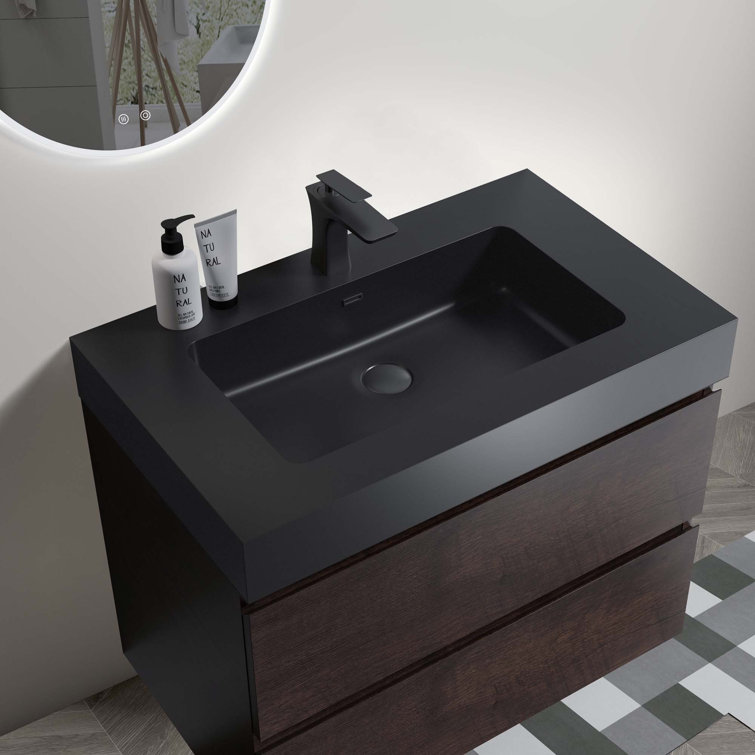 Integrated Eengineered Quartz Basin WITHOUT Drain And Faucet