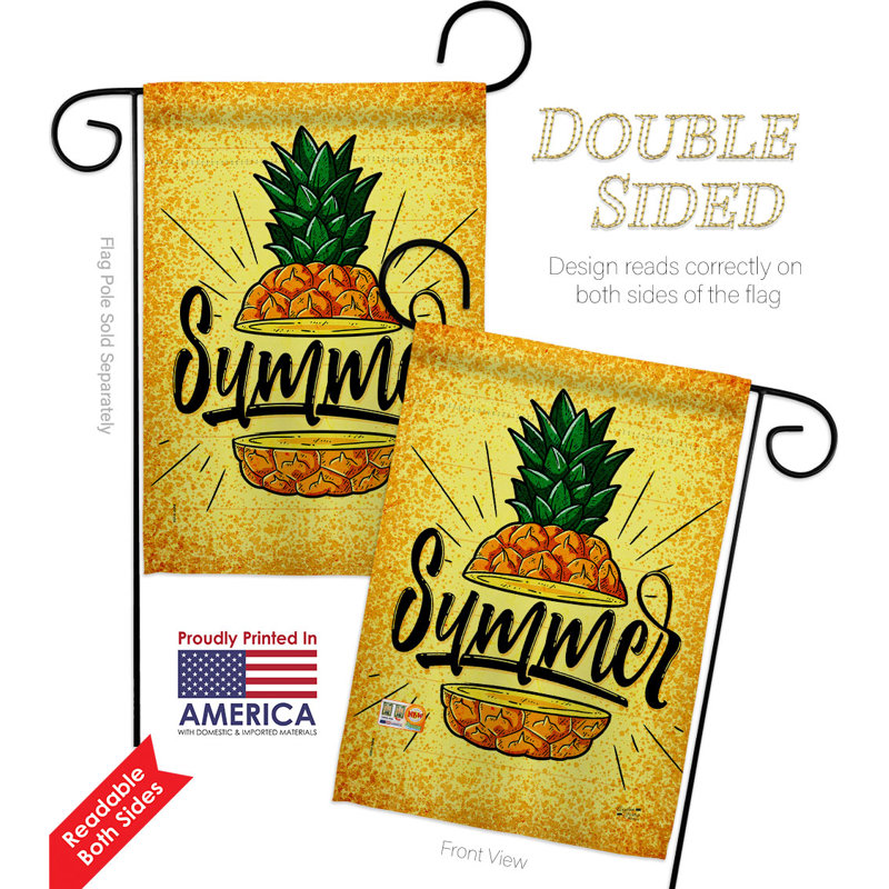 Ensemble de drapeaux en polyester 18,5 po x 13 po Pinapple
