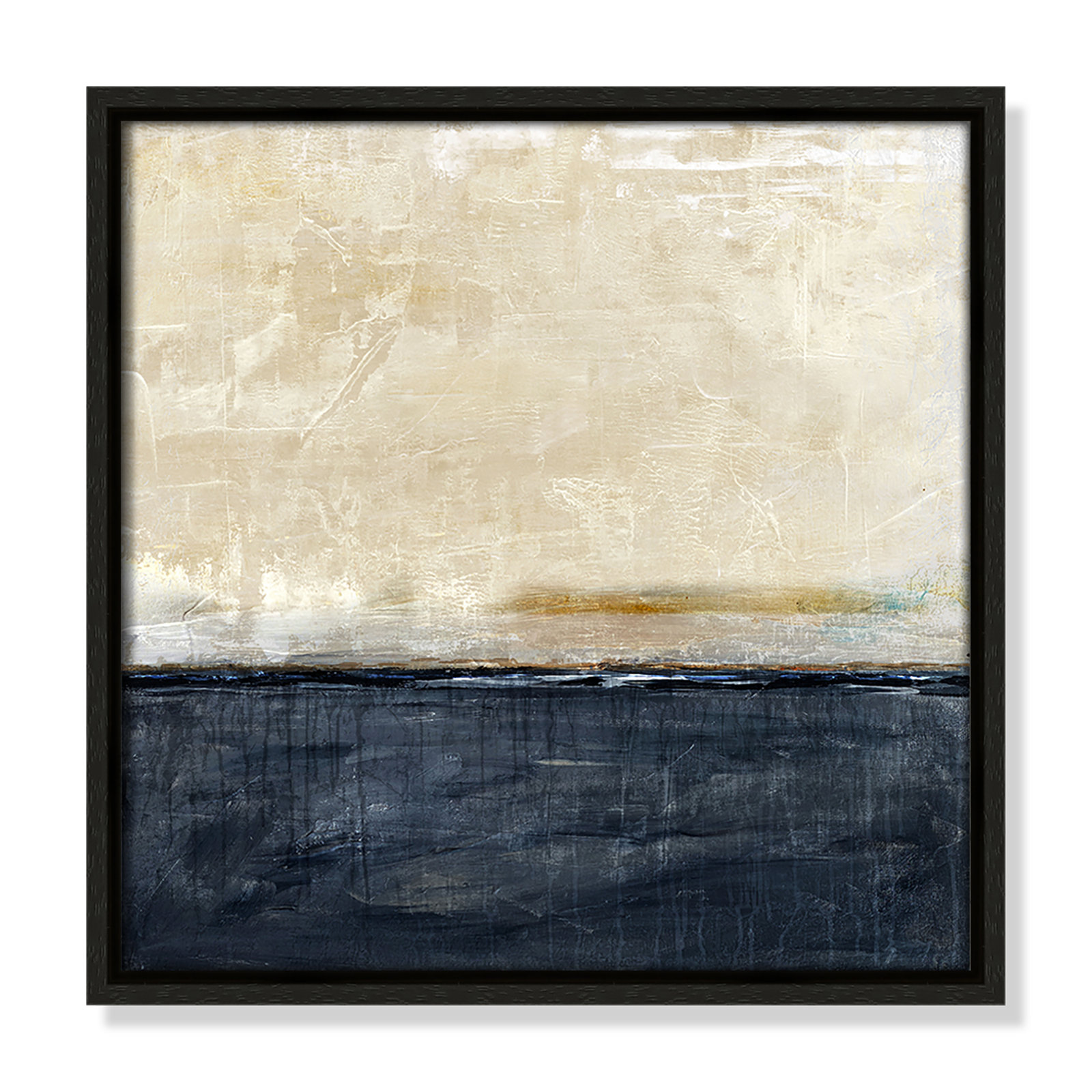 Better Days Navy Print by Denise Brown, Espresso, 13.5" H x 13.5" W