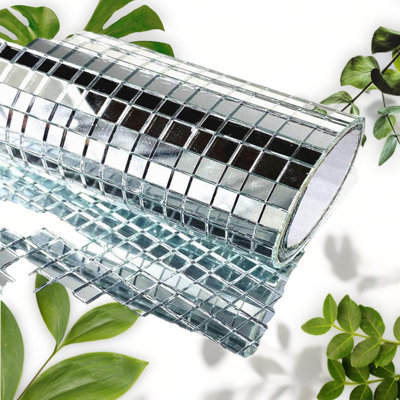 Square Glass Mosaic Tiles Sticker 2400pcs 5mm