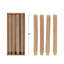 Caridad Pleated Taper Candles Unscented in Box, Set of 12-399810112