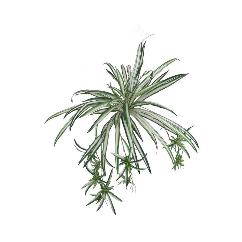 Fougère artificielle 18 po - Paquet de 2 - Fausse verdure pour décor de bureau intérieur / extérieur, 1
