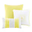 Literie pour grand lit - coton taupe / imprimé jaune / coton 3 jolis coussins décoratifs Jupe de lit 15 po Regal-122457266-122457267