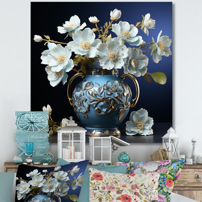 Arrangement de fleurs d'hibiscus blanc sur toile