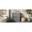 30" Bathroom Vanity With Ceramic Sink And Full-Extension Drawers, Freestanding Bathroom Vanity With Soft Close Drawer Slides, Fluted Design, Grey-1127995174