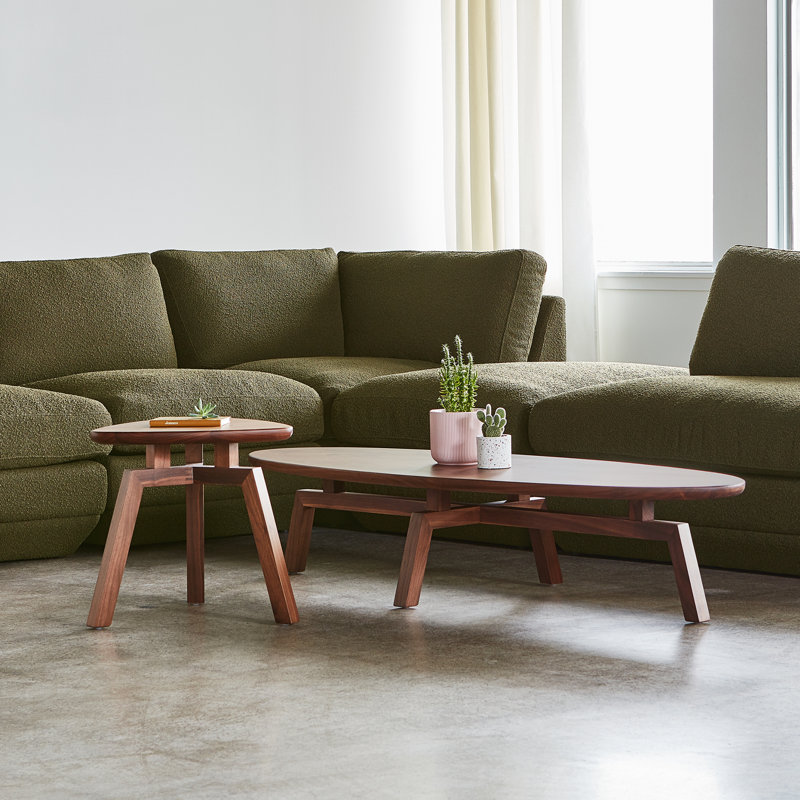 Solana Oval Coffee Table, Walnut