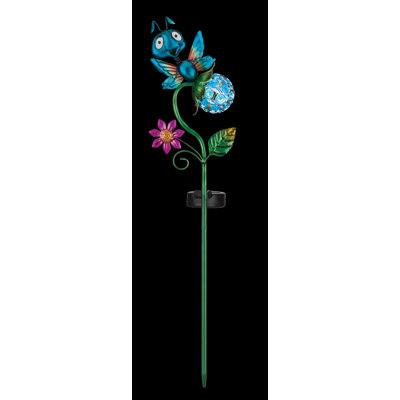 Crystal Bug Solar Stake - Butterfly -  Regal Art & Gift, 13347
