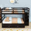 Lit superposé en bois avec escalier de rangement multifonctionnel et lit gigogne simple-83909290-83909288