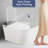 Automatic Smart Toilet With Built - In Bidet, Heated Seat, Warm Water And Dry Function, Foot Sensor Control, Led Display, Remote Operated, White Design. Four Level Radar Sensing, Various Fountain
