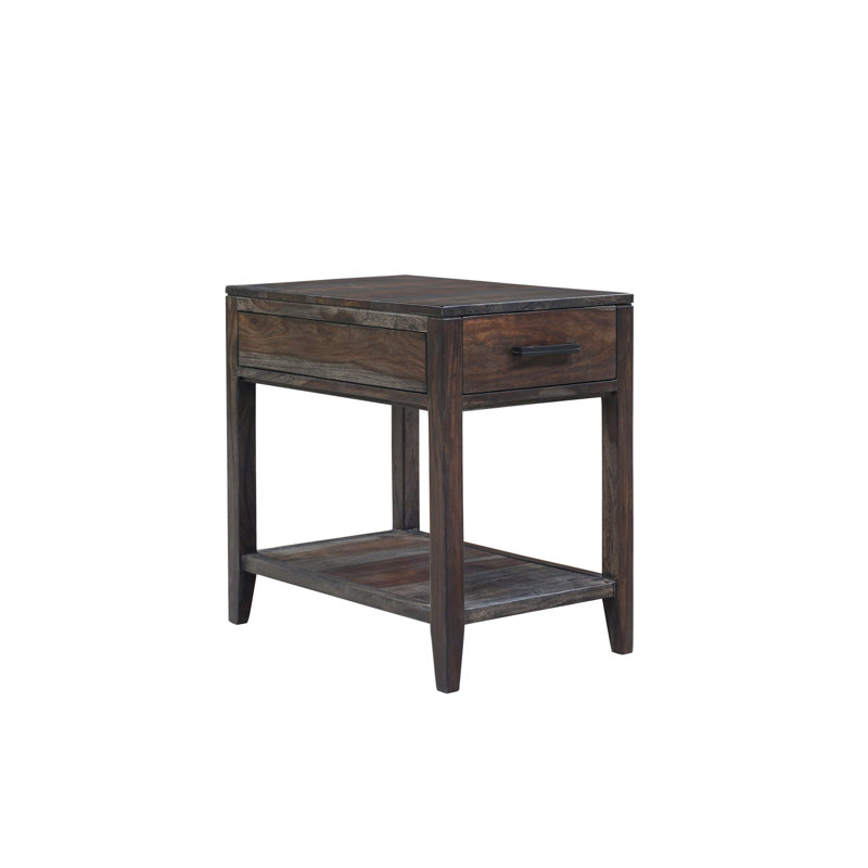 Table de bout en bois massif avec rangement Gaugain