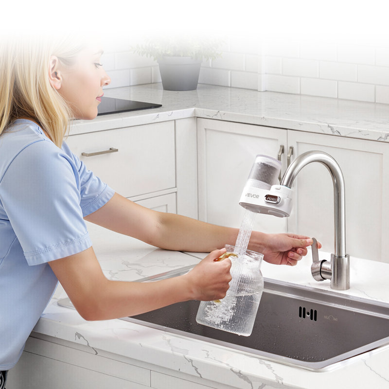 Filtres à eau pour robinet, purificateur d'eau pour cuisine, vertical, Blanc