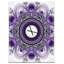 Horloge murale moderne à motif de fractale mauve avec cercles-35102627
