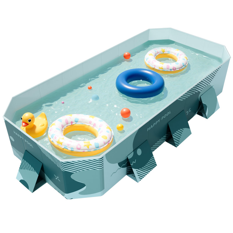Devoko Polyvinyl Chloride (PVC) Kiddie Pool, 112.6" L x 65.75" W x 19.69" H