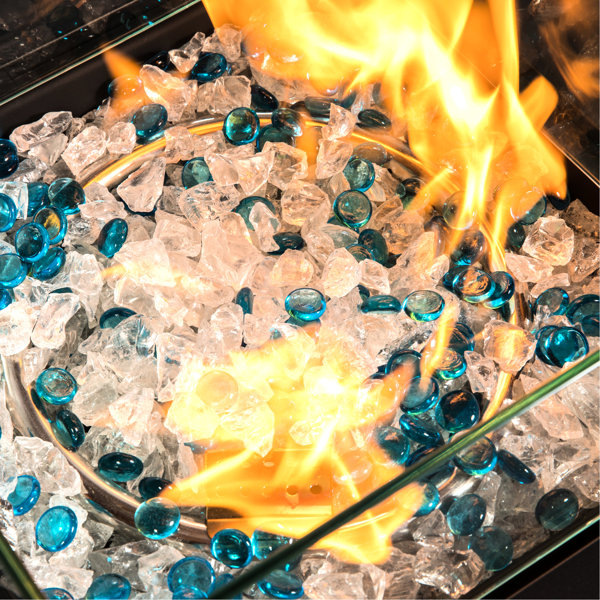 Wrought Studio™ 14.4In X Transparent Square Fireplace Table Windshield ...