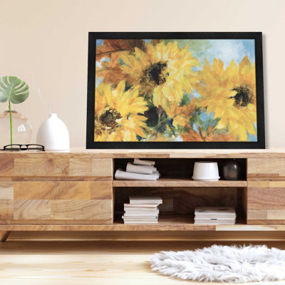 Breezy tournesols - peinture à cadre unique