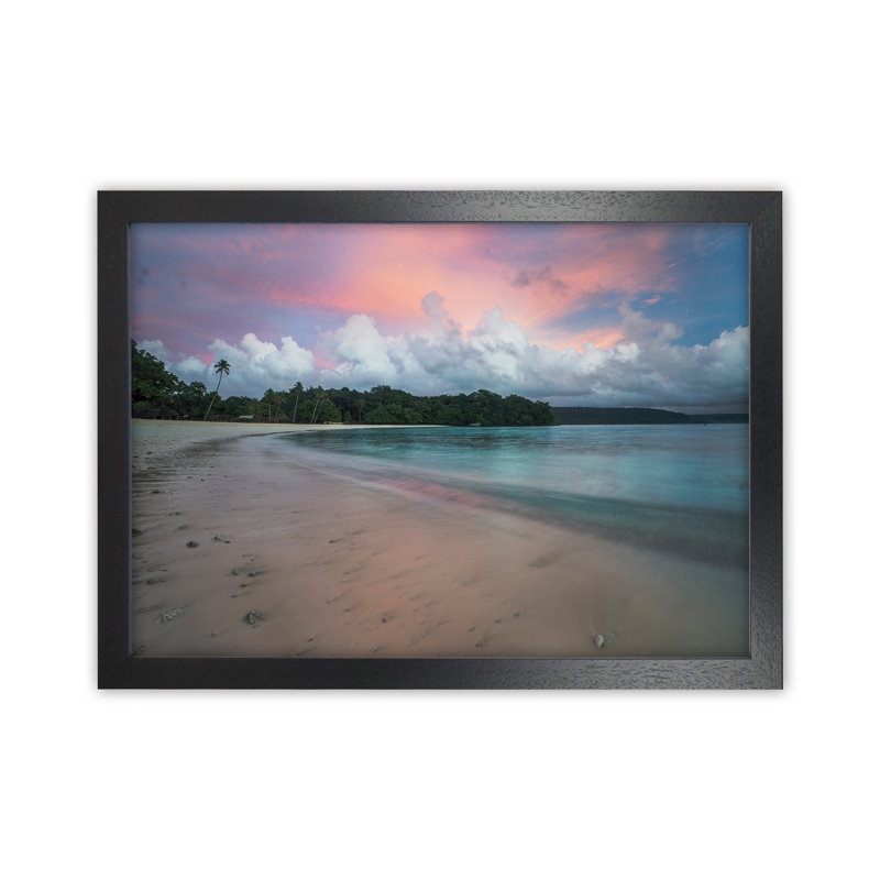 Champagne Sunrise by Karsten Wrobel - Print on Canvas, Black Framed, 64cm H x 88cm W x 3cm D