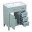Meuble-lavabo de 30 pouces avec lavabo, armoire verte, tiroirs spacieux, panneau de fibres à densité moyenne durable et structure solide-116332523